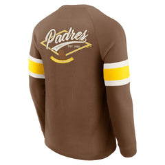 San Diego Padres Darius Rucker Collection by Fanatics Waffle-Knit Raglan Long Sleeve Henley T-Shirt - MLB T-shirts