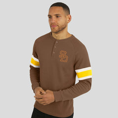 San Diego Padres Darius Rucker Collection by Fanatics Waffle-Knit Raglan Long Sleeve Henley T-Shirt - MLB T-shirts