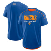 Blue New York Knicks Inbound Pass Play Practice T-Shirt | NBA