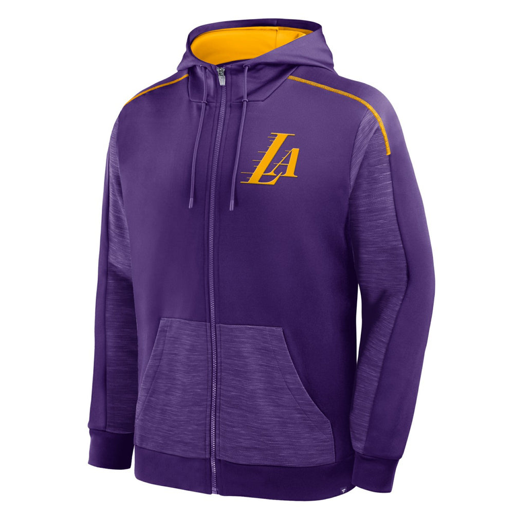Purple Los Angeles Lakers Back Door Cut Play Defender Full-Zip Hoodie | NBA