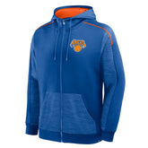 Blue New York Knicks Back Door Cut Play Defender Full-Zip Hoodie | NBA