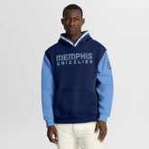 Navy/Blue Memphis Grizzlies Half Court Shot Clock Fastbreak Hoodie | NBA