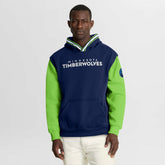 Navy/Green Minnesota Timberwolves Half Court Shot Clock Fastbreak Hoodie | NBA