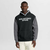 Black/Gray San Antonio Spurs Half Court Shot Clock Fastbreak Hoodie | NBA