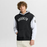 Black/White Brooklyn Nets Half Court Shot Clock Fastbreak Hoodie | NBA
