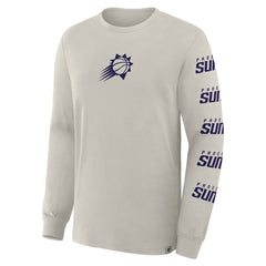 Cream Phoenix Suns Crossover Collection Ball Screen Action Premium Long Sleeve T-Shirt | NBA