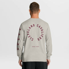 Cream Cleveland Cavaliers Crossover Collection Ball Screen Action Premium Long Sleeve T-Shirt sale | NBA