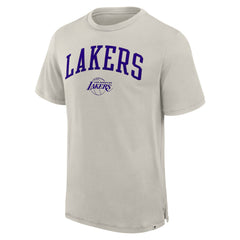Cream Los Angeles Lakers Crossover Collection Pull Up Jumper Shot Premium T-Shirt | NBA