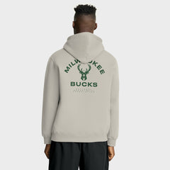 Off White Milwaukee Bucks Crossover Collection Blocked Shot Premium Pullover Hoodie | NBA