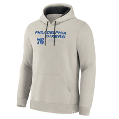 Off White Philadelphia 76ers Crossover Collection Blocked Shot Premium Pullover Hoodie | NBA