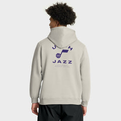 Off White Utah Jazz Crossover Collection Blocked Shot Premium Pullover Hoodie | NBA