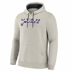 Off White Utah Jazz Crossover Collection Blocked Shot Premium Pullover Hoodie | NBA