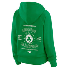 Green Boston Celtics WEAR by Erin Andrews Women's Vintage Full-Zip Raglan Hoodie | NBA