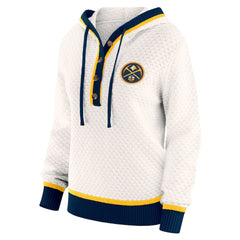 Cream Denver Nuggets WEAR by Erin Andrews Women's Plus Size Hoodie Sweater sale | NBA