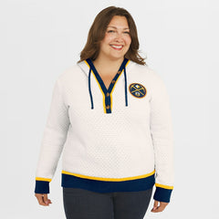 Cream Denver Nuggets WEAR by Erin Andrews Women's Plus Size Hoodie Sweater sale | NBA