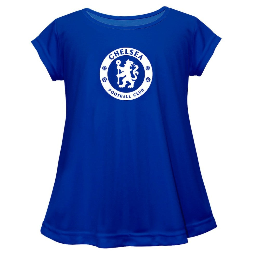 Chelsea Vive La Fete Girls Youth Color Badge A-Line Top Discount - Blue