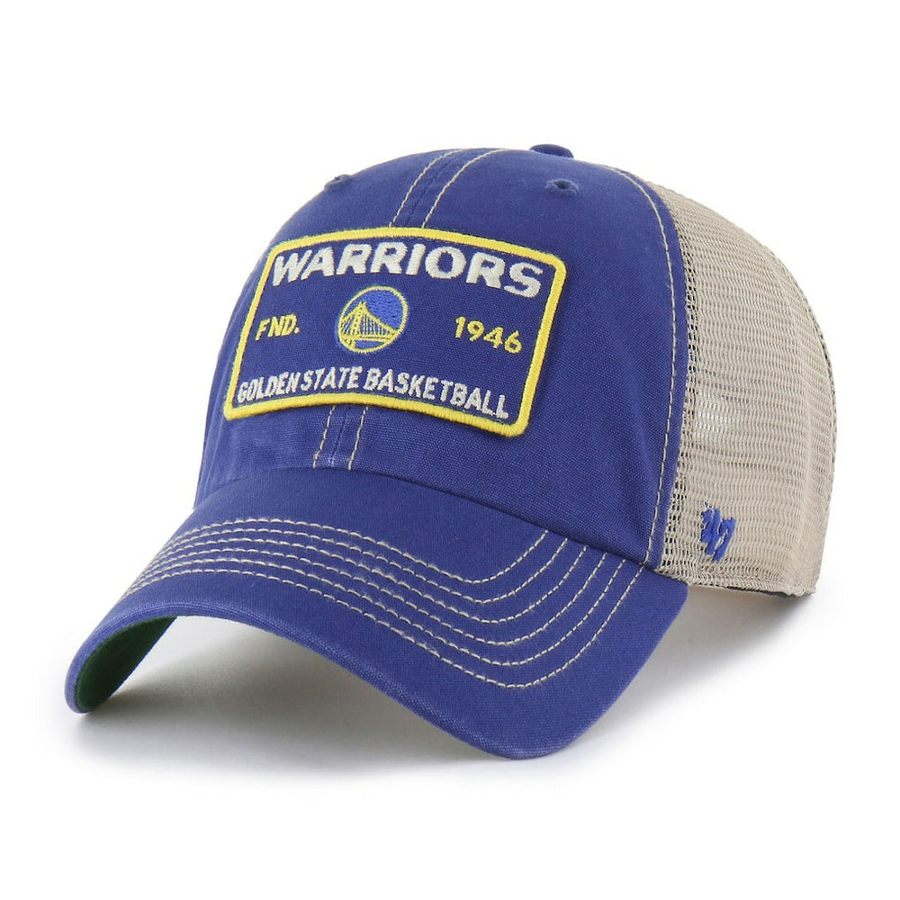 Royal/Tan Golden State Warriors '47 Wabash Patch Clean Up Adjustable Hat sale | NBA