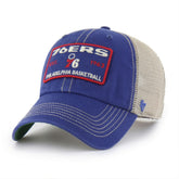 Royal/Tan Philadelphia 76ers '47 Wabash Patch Clean Up Adjustable Hat | NBA