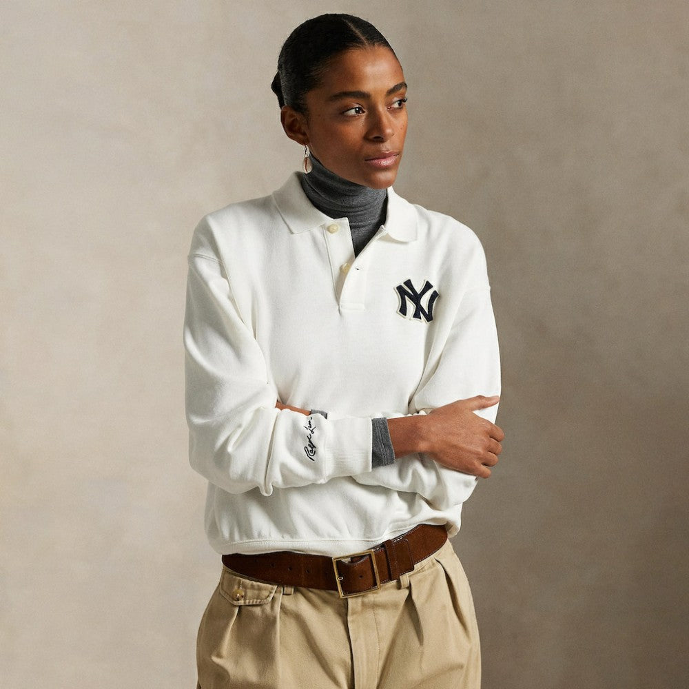 Yankees Polo Ralph Lauren Fleece Polo - MLB