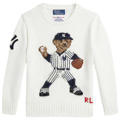 Yankees Polo Ralph Lauren Preschool Bear Pullover Sweater - MLB Pullover