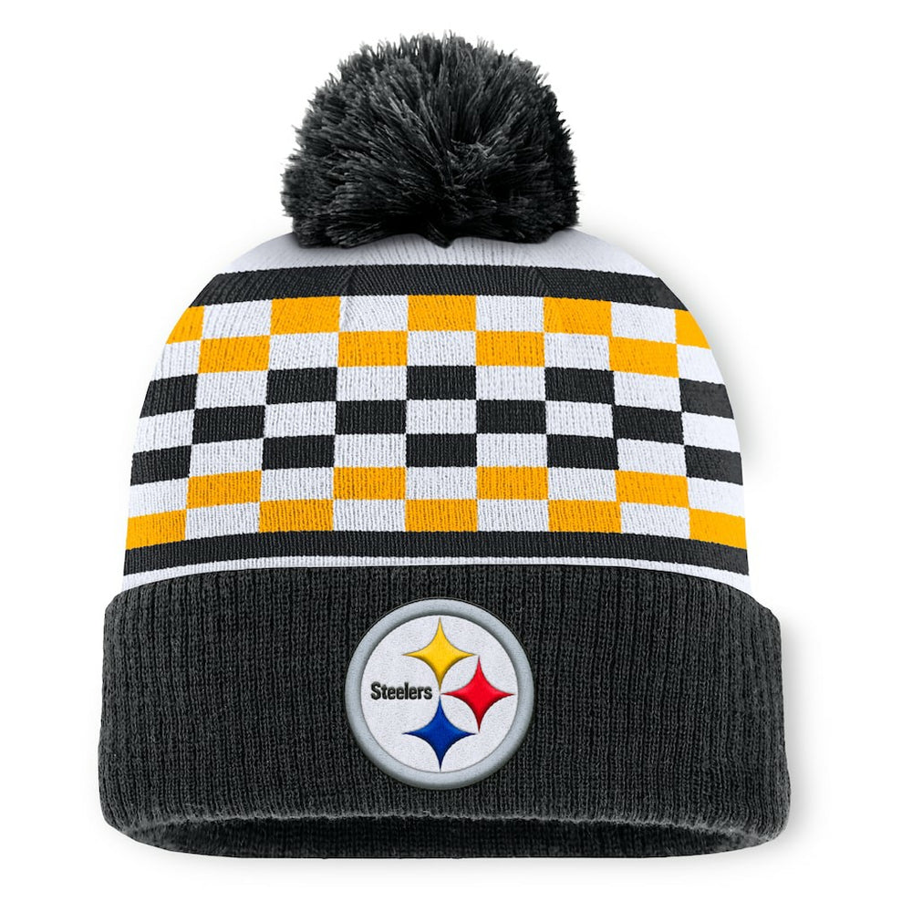 Pittsburgh Steelers Women's End Zone Cuffed Knit Hat with Pom | NFL Near me