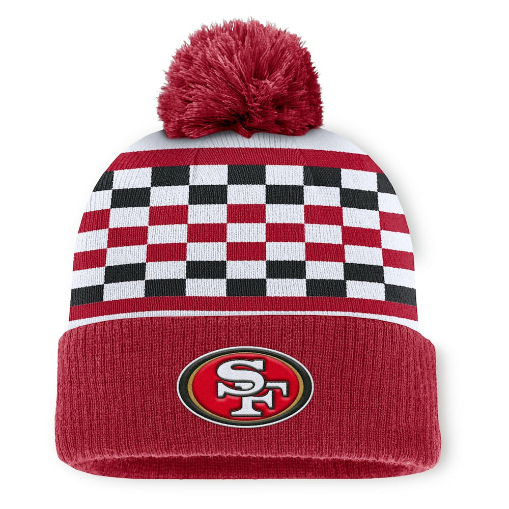San Francisco 49ers Women's End Zone Cuffed Knit Hat with Pom | NFL Outlet