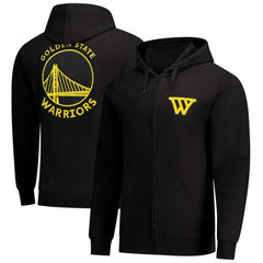 Black Golden State Warriors FISLL x Benny Gold Unisex Statement Edition Full-Zip Hoodie sale | NBA