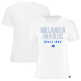 White Orlando Magic Sportiqe Women's Arcadia Premium T-Shirt | NBA