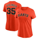 Justin Verlander San Francisco Giants Nike Women's Cooperstown Collection Fuse Name & Number T-Shirt - MLB T-shirts