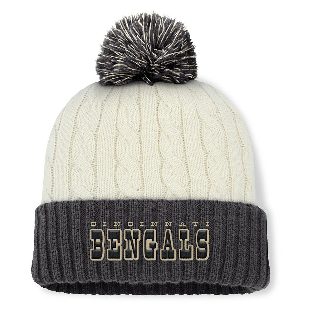 Cincinnati Bengals Women's Coaxial Cuffed Knit Hat with Pom | NFL Online