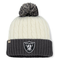 Las Vegas Raiders Women's Coaxial Cuffed Knit Hat with Pom | NFL Discount