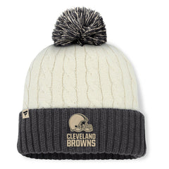 Cleveland Browns Women's Coaxial Cuffed Knit Hat with Pom | NFL US
