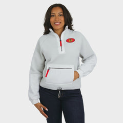 Chicago Blackhawks WEAR by Erin Andrews Women's Polar Fleece Quarter-Zip Jacket - NHL Jackets