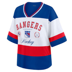 New York Rangers WEAR by Erin Andrews Women's Jersey Style Tee - NHL Jerseys