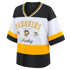 Pittsburgh Penguins WEAR by Erin Andrews Women's Jersey Style Tee - NHL Jerseys