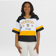 Pittsburgh Penguins WEAR by Erin Andrews Women's Jersey Style Tee - NHL Jerseys