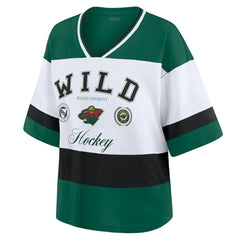 Minnesota Wild WEAR by Erin Andrews Women's Jersey Style Tee - NHL Jerseys