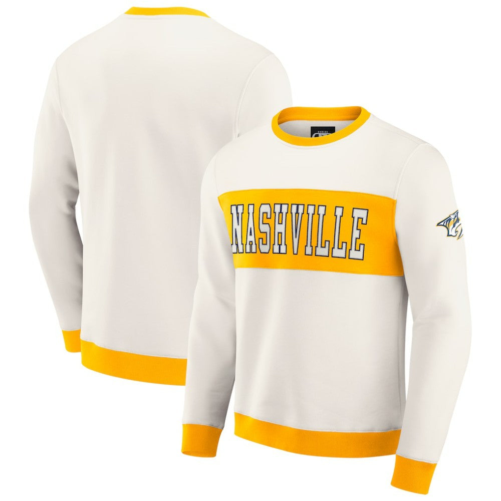 Nashville Predators Darius Rucker Collection by Fanatics Colorblock Pullover Sweatshirt - NHL Sweatshirts