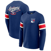 New York Rangers Darius Rucker Collection by Fanatics Waffle-Knit Raglan Long Sleeve Henley T-Shirt - NHL T-shirts