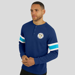 Pittsburgh Penguins Darius Rucker Collection by Fanatics Waffle-Knit Raglan Long Sleeve Henley T-Shirt - NHL T-shirts