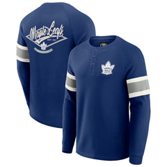 Toronto Maple Leafs Darius Rucker Collection by Fanatics Waffle-Knit Raglan Long Sleeve Henley T-Shirt - NHL T-shirts