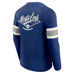 Toronto Maple Leafs Darius Rucker Collection by Fanatics Waffle-Knit Raglan Long Sleeve Henley T-Shirt - NHL T-shirts