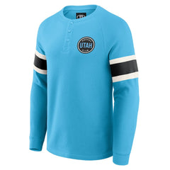 Utah Hockey Club Darius Rucker Collection by Fanatics Waffle-Knit Raglan Long Sleeve Henley T-Shirt - NHL T-shirts