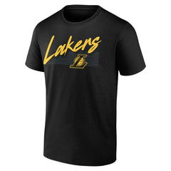 Black Los Angeles Lakers Color Block Slant T-Shirt | NBA