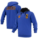 Blue New York Knicks FISLL Unisex Logoman Shadow Collection Pullover Hoodie | NBA