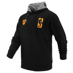 Black New York Knicks FISLL Unisex Logoman Shadow Collection Pullover Hoodie | NBA