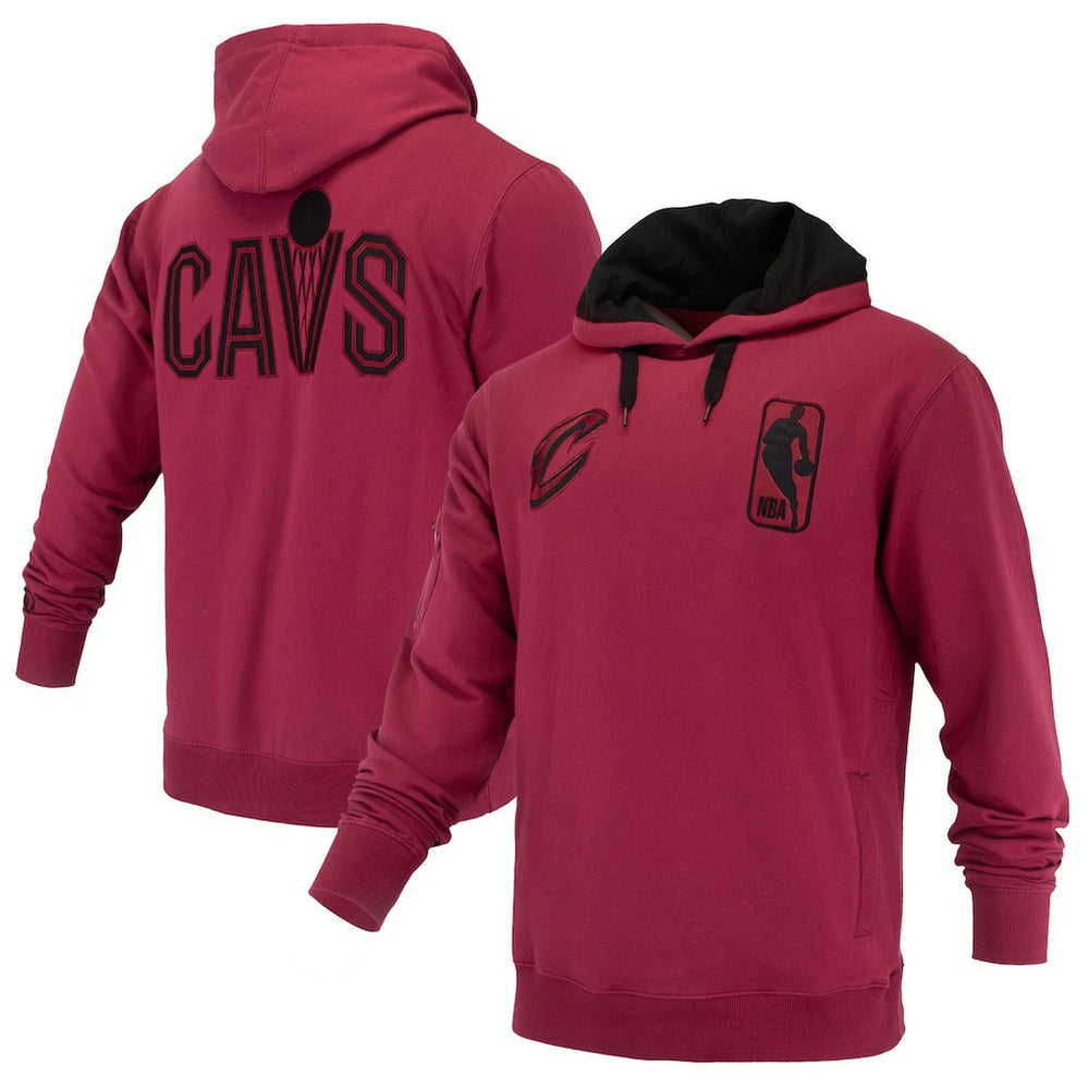 Wine Cleveland Cavaliers FISLL Unisex Logoman Shadow Collection Pullover Hoodie sale | NBA