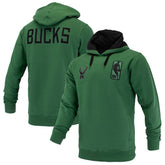 Hunter Green Milwaukee Bucks FISLL Unisex Logoman Shadow Collection Pullover Hoodie | NBA