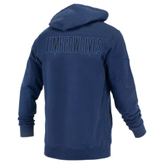 Navy Minnesota Timberwolves FISLL Unisex Logoman Shadow Collection Pullover Hoodie | NBA