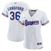 Wyatt Langford Texas Rangers Nike Women's Home Replica Jersey - MLB Jerseys